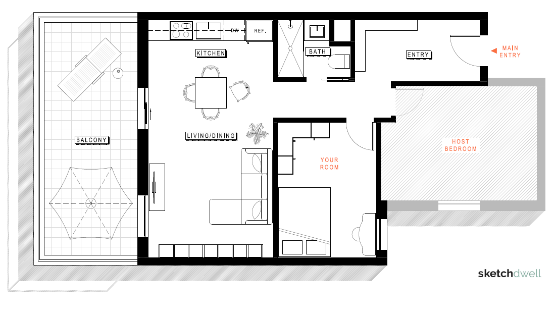 Example residential floor plan